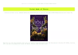 [[D.o.w.n.l.o.a.d R.e.a.d]] Violet Made of Thorns (Epub Kindle)