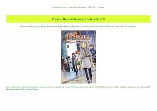 download [epub]$$ Frieren Beyond Journey's End  Vol. 5 (5) ebook