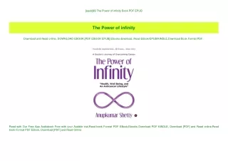 [epub]$$ The Power of infinity Book PDF EPUB