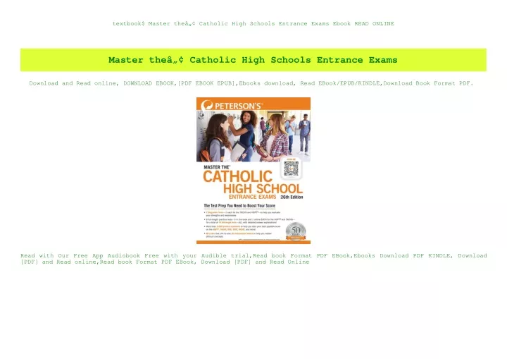 textbook master the catholic high schools