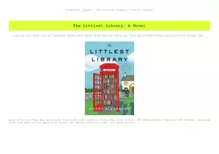[Download] [epub]^^ The Littlest Library A Novel [EBOOK]