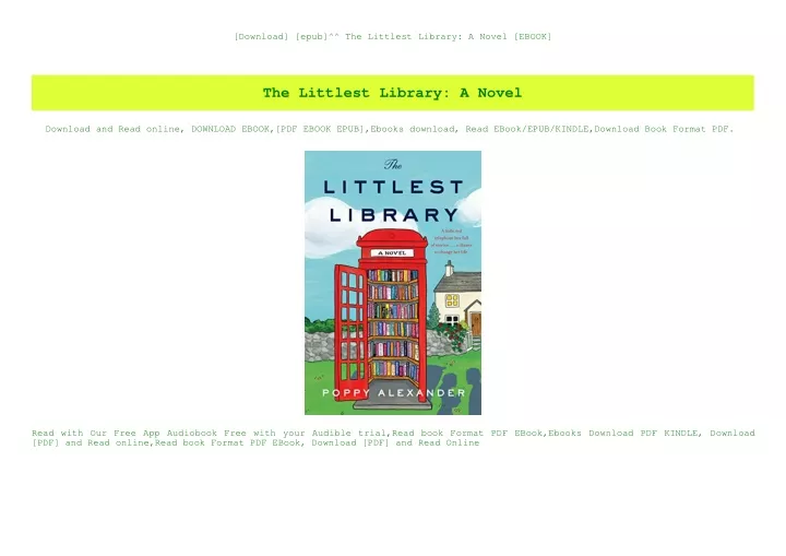 download epub the littlest library a novel ebook