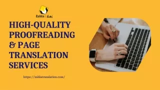 High-Quality Proofreading & Page Translation Service