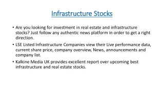 UK Infrastructure Stocks News
