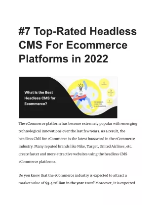 7 top rated headless cms for ecommerce platforms