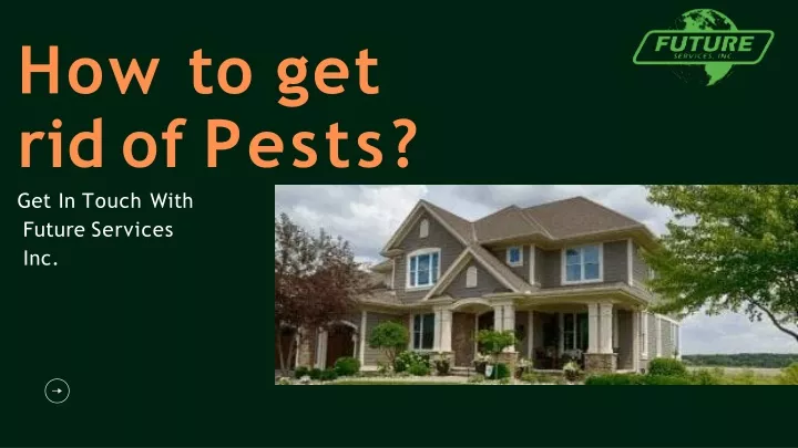 how to get rid of pests get in touch with future services inc