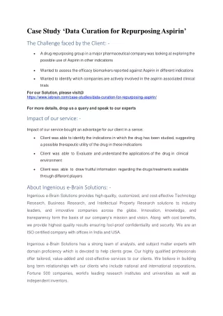 case study data curation for repurposing aspirin