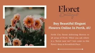 Buy Beautiful Elegant Flowers Online In Perth, AU