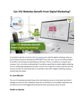 can yii2 websites benefit from digital marketing