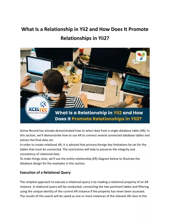 what is a relationship in yii2 and how does