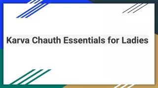 karva chauth essentials for ladies