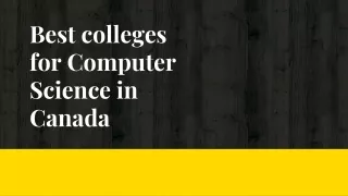 best colleges for computer science in canada