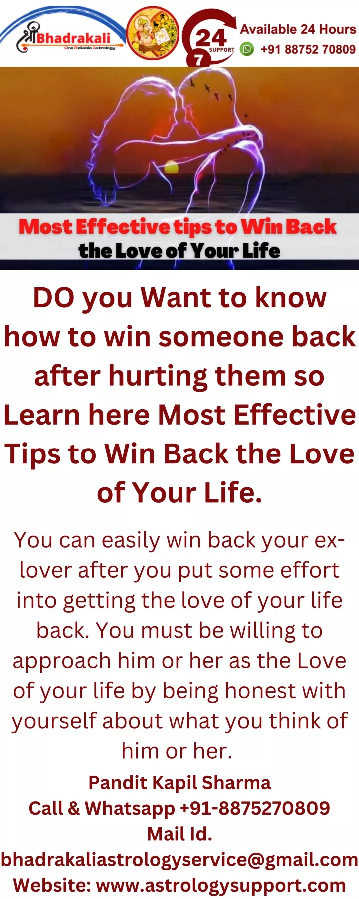 do you want to know how to win someone back after