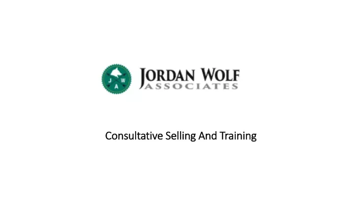consultative selling and training