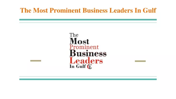 the most prominent business leaders in gulf