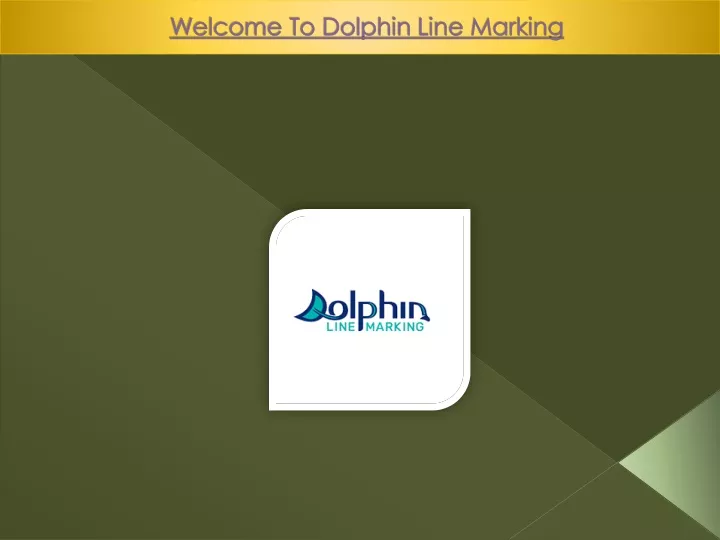 welcome to dolphin line marking