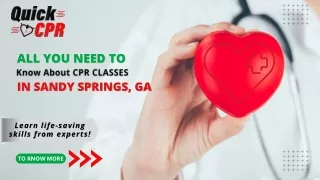 All you Need to Know About CPR Classes in Sandy Springs | Quick CPR