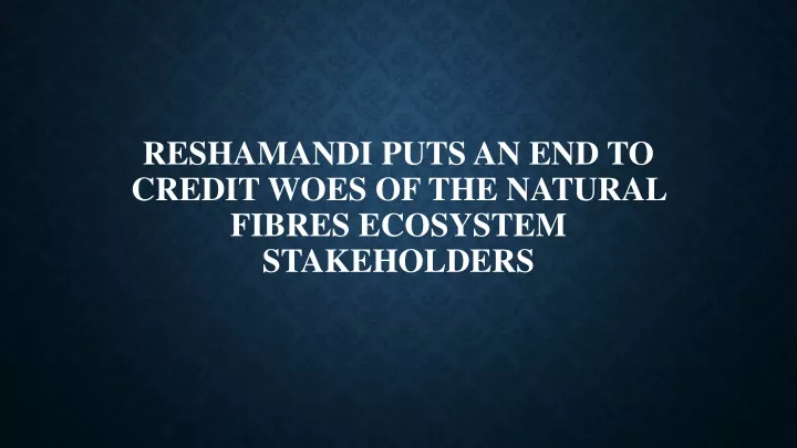 reshamandi puts an end to credit woes