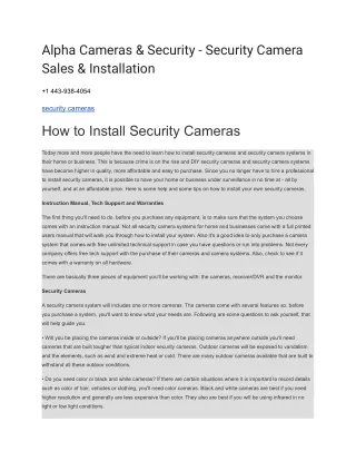 alpha cameras security security camera sales