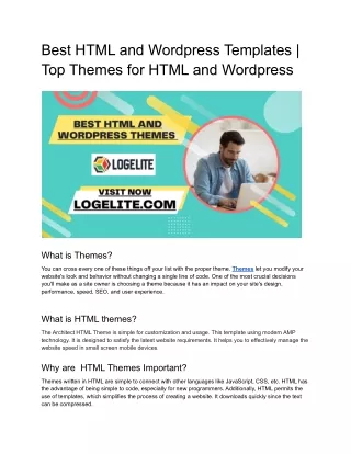 best html and wordpress templates top themes