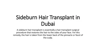 Sideburn Hair Transplant in Dubai
