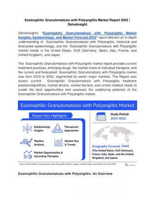 Eosinophilic Granulomatosis with Polyangiitis Market