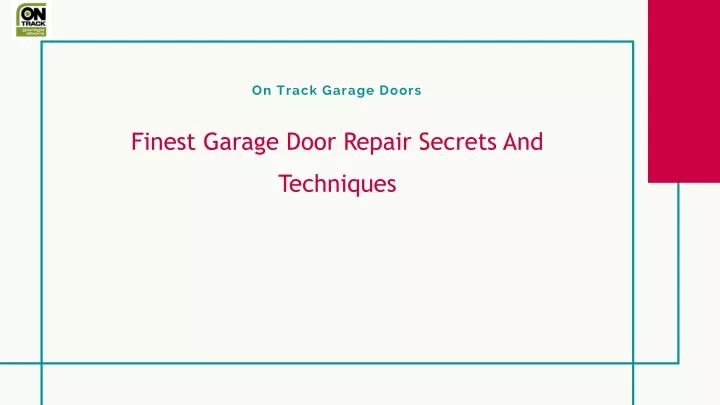 on track garage doors
