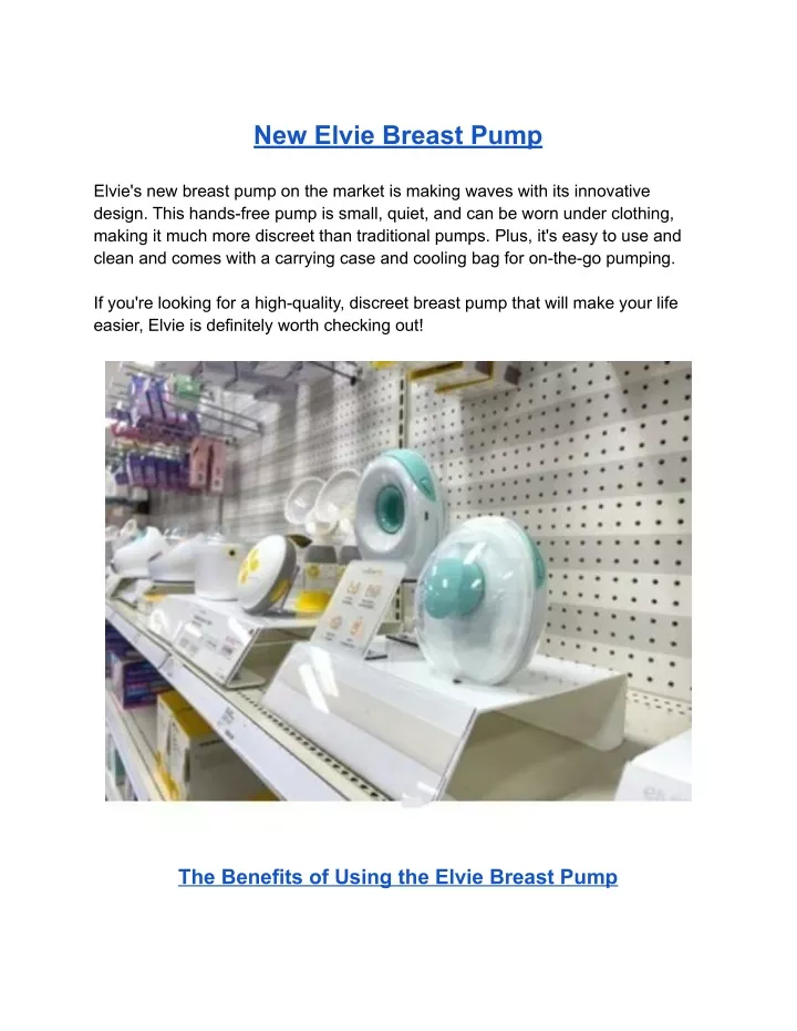 new elvie breast pump