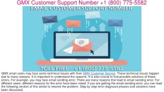 gmx customer support number 1 800 775 5582