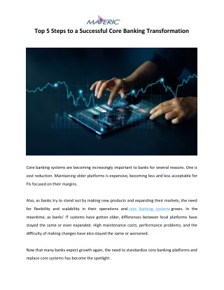 top 5 steps to a successful core banking