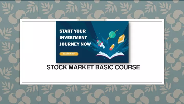 stock market basic course