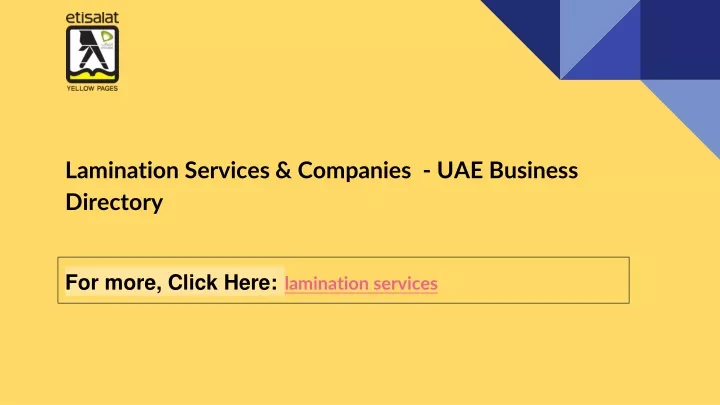 lamination services c ompanies uae business directory