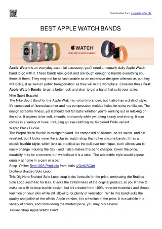 BEST APPLE WATCH BANDS