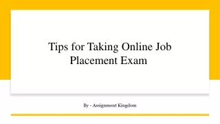 tips for taking online job placement exam