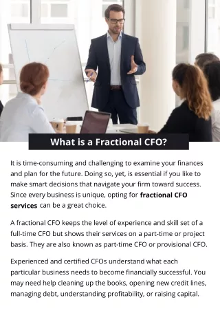 what is a fractional cfo