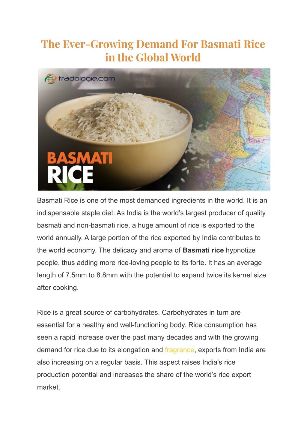 Demand Basmati Rice PPT - The Ever-Growing Demand For Basmati Rice in the Global World ...