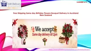Free shipping same day Birthday Flowers Bouquet Delivery in Auckland New Zealand