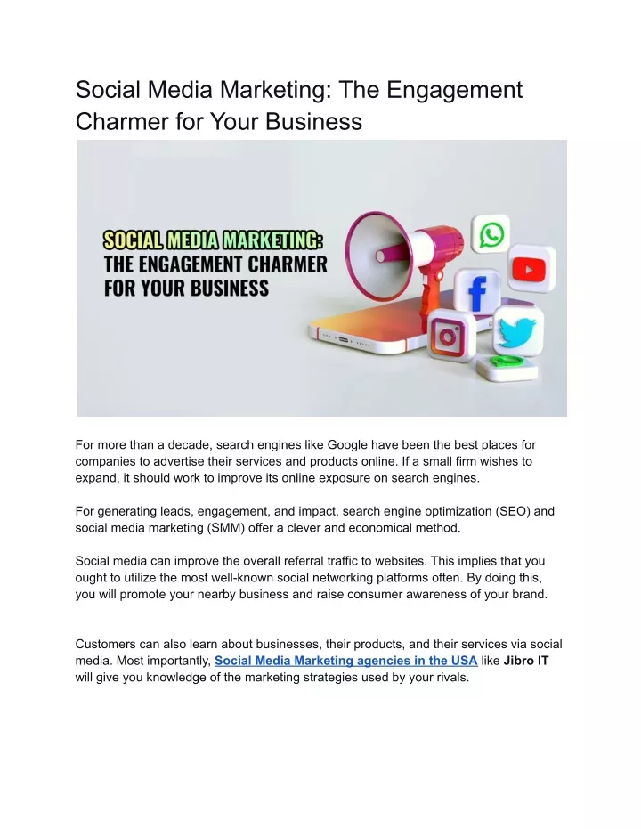 social media marketing the engagement charmer