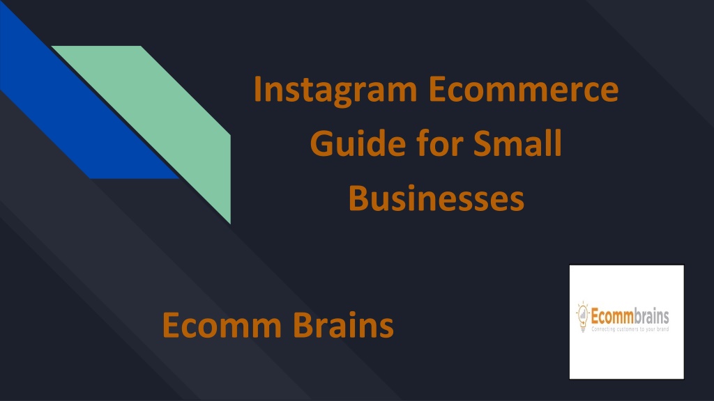 PPT - Instagram Ecommerce Guide for Small Businesses PowerPoint ...