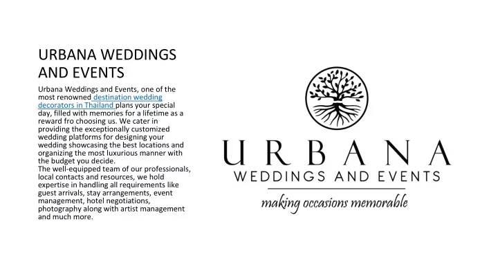 urbana weddings and events