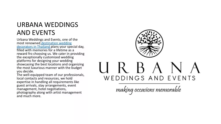 urbana weddings and events urbana weddings