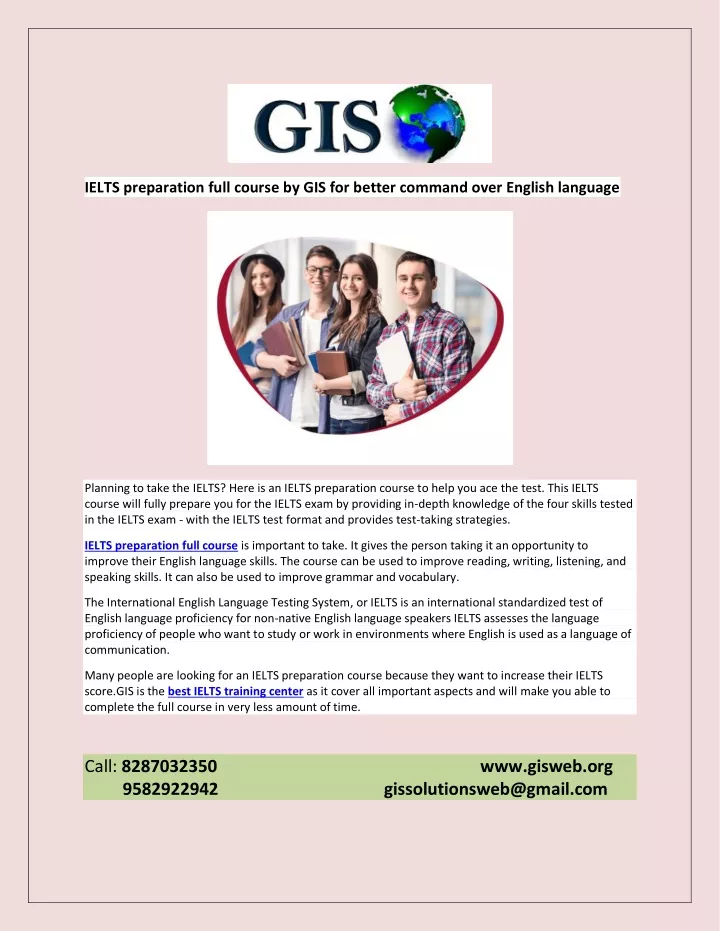 ielts preparation full course by gis for better
