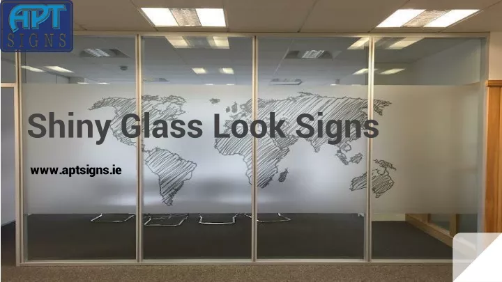 shiny glass look signs