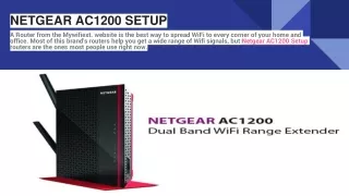 NETGEAR AC1200 SETUP