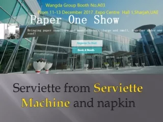 serviette from serviette machine and napkin