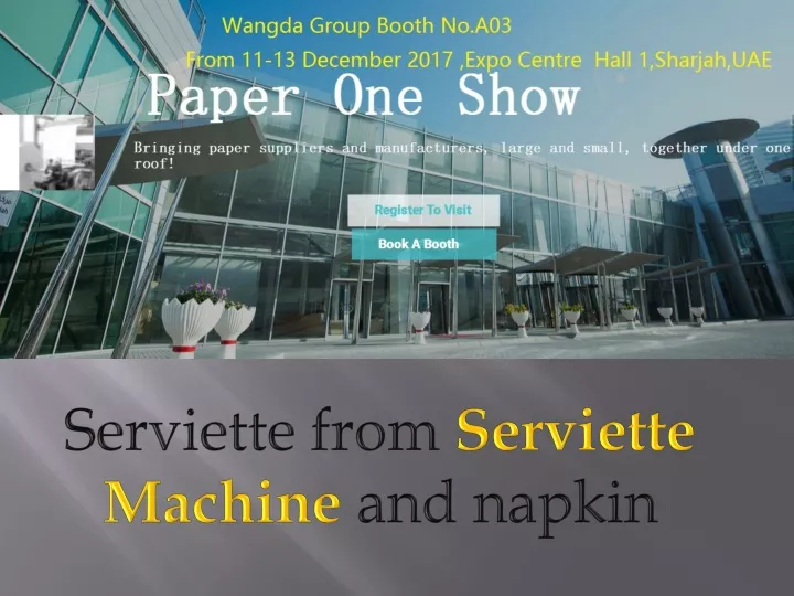 serviette from serviette machine and napkin