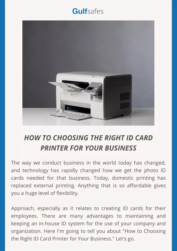 how to choosing the right id card printer