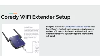 Coredy WiFi Extender Setup