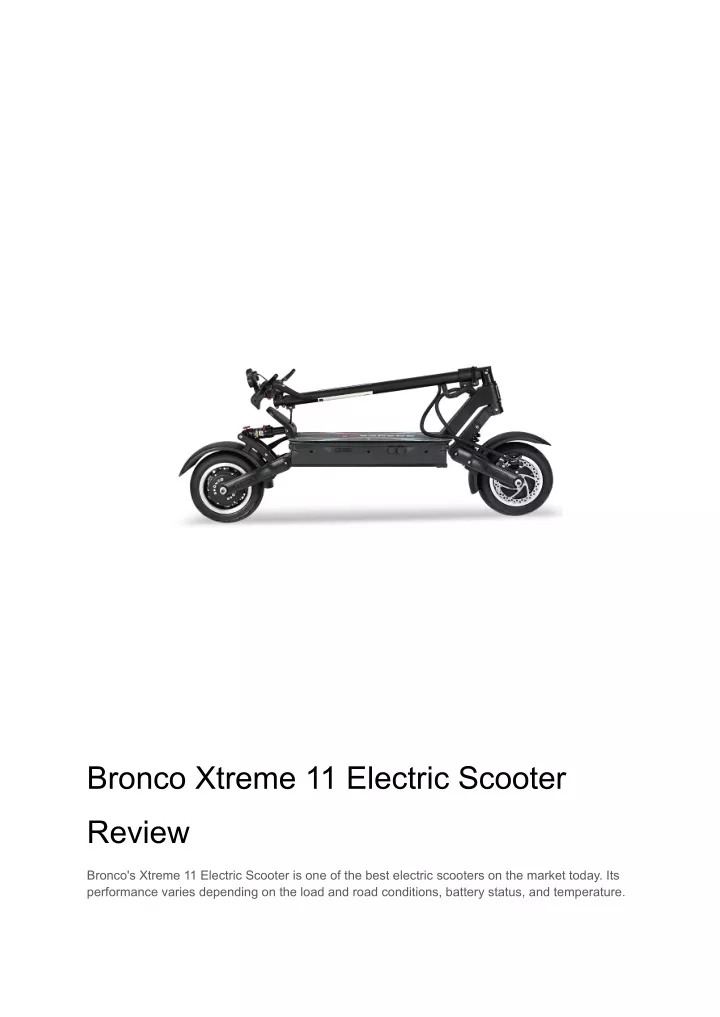 bronco xtreme 11 electric scooter