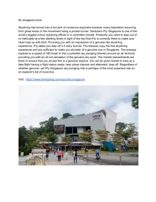 ifly singapore price